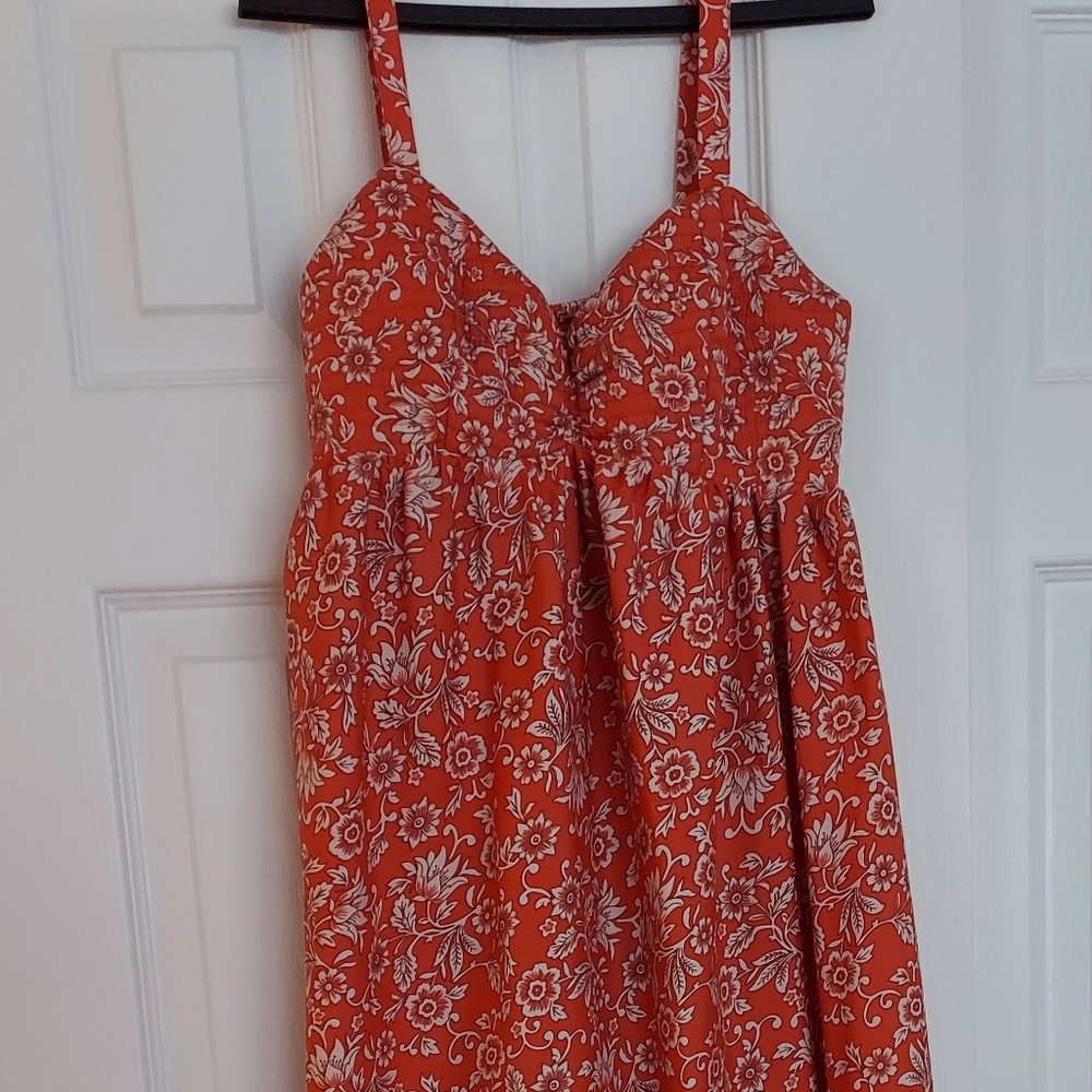 Long orange dress